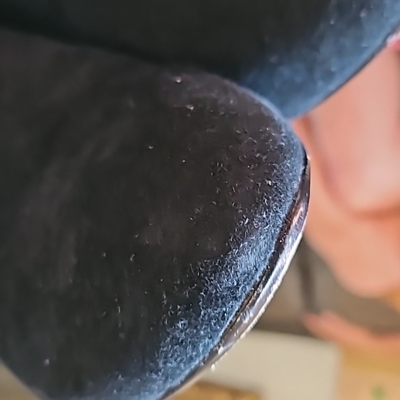 Taryn Rose Forsters Black Kid suede FUR boots zippered size 6.5 M with box - Picture 12 of 13